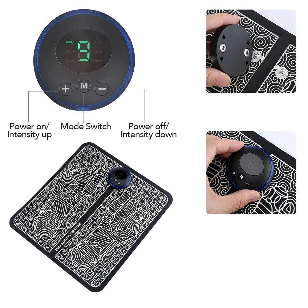 Compact foot massager with soothing vibration.