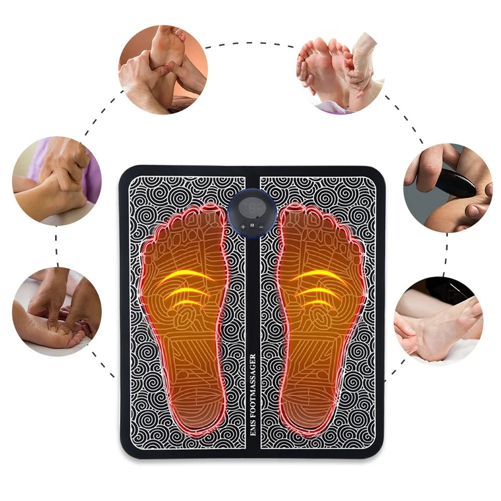 Electric massager for deep foot relaxation at home.