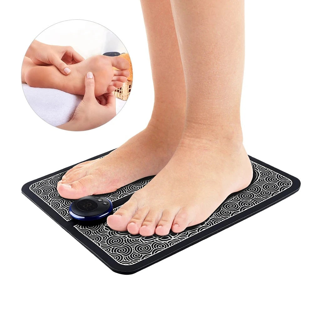Comfortable electric foot massage for tired feet.