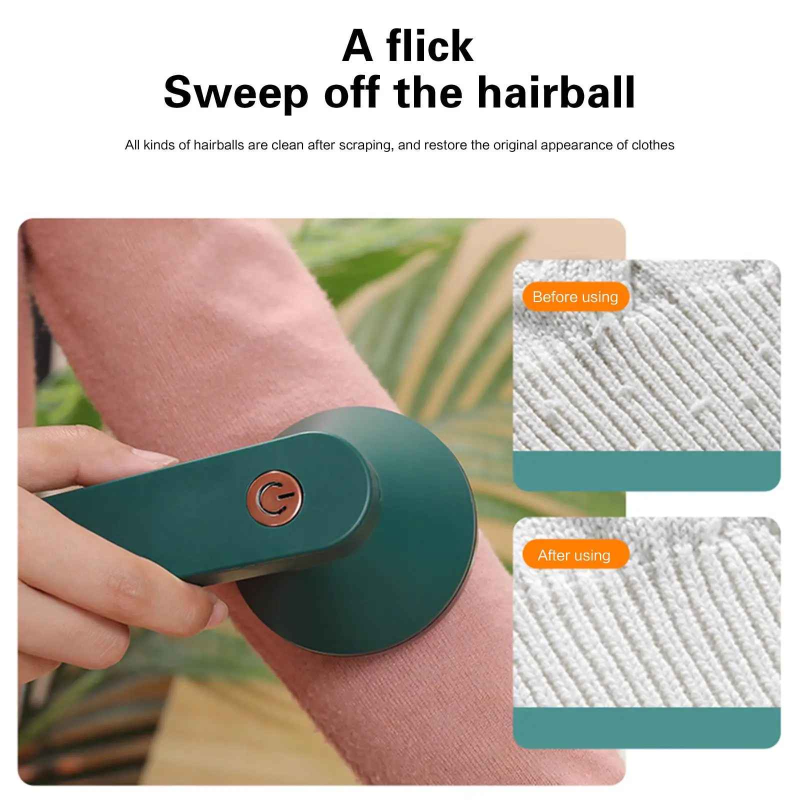 Compact and portable electric lint remover.