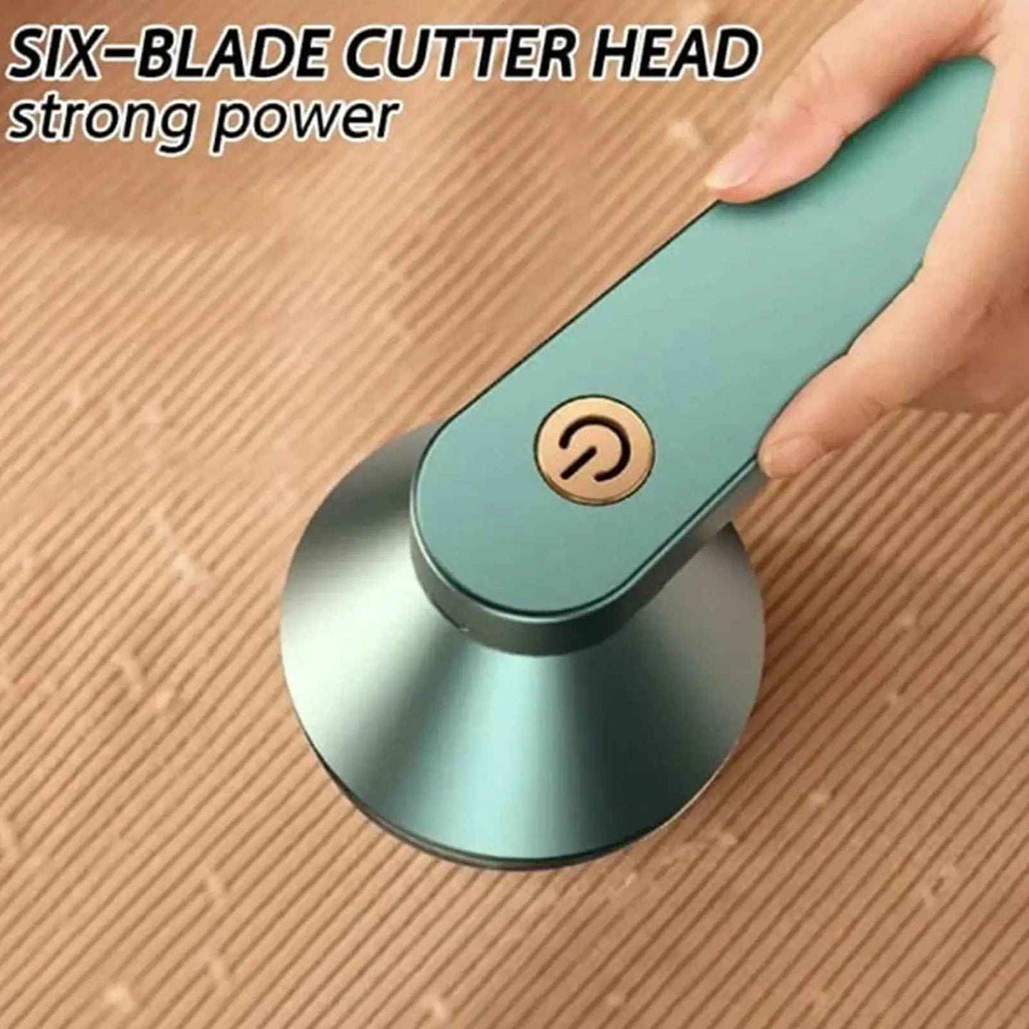 Electric lint remover with 6 sharp blades.