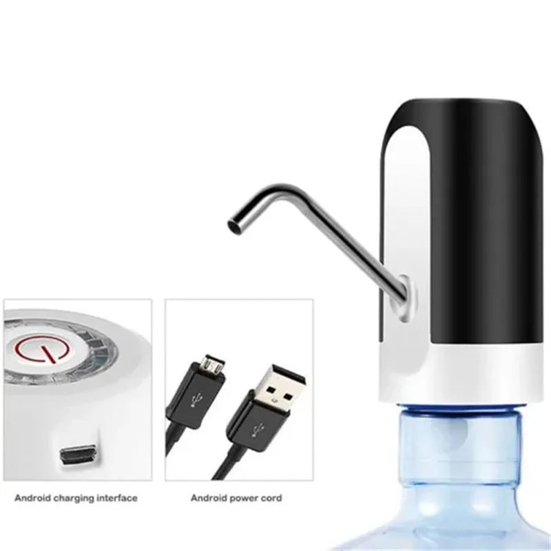 Hands-free automatic water dispenser with one-touch operation.